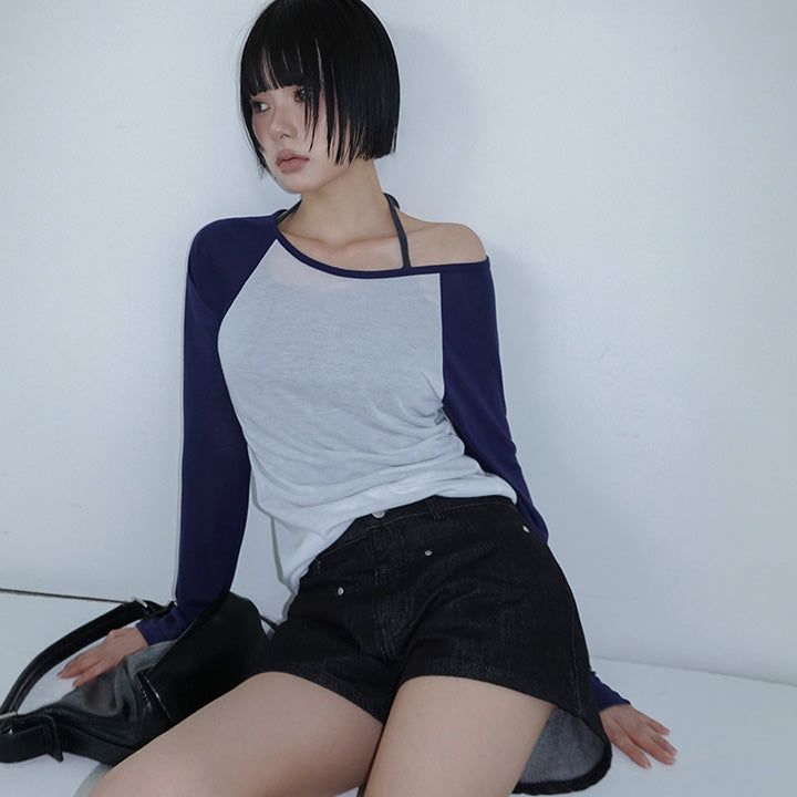 blitti（ブリッティ）の「[Antique] Boat Neck See-Through Raglan Long-Sleeve T-Shirt - 3 Colors（Tops）」