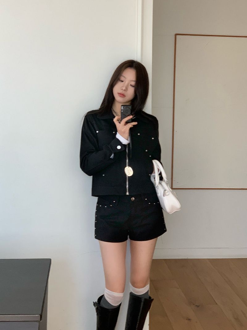 Haze Metal Stud Cotton Jacket