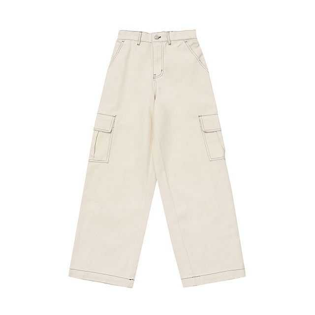 IVORY COLOR CARGO PANTS