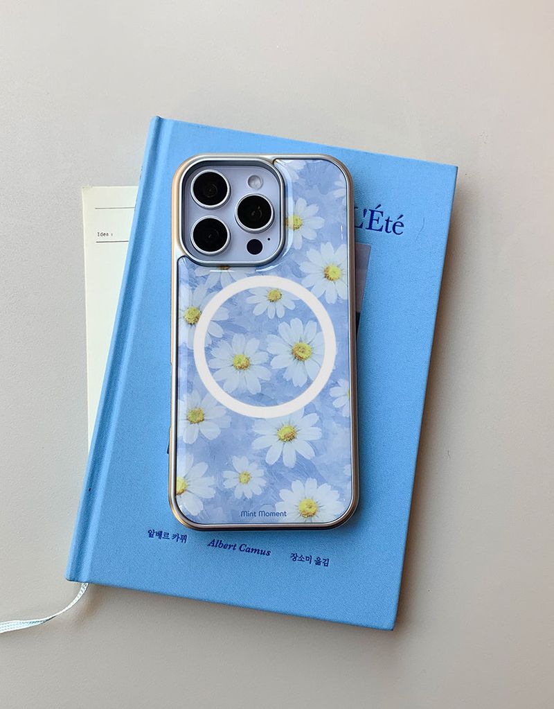 [MADE]スカイガーデン シルバーエポキシ バンパー iPhoneケース MagSafe