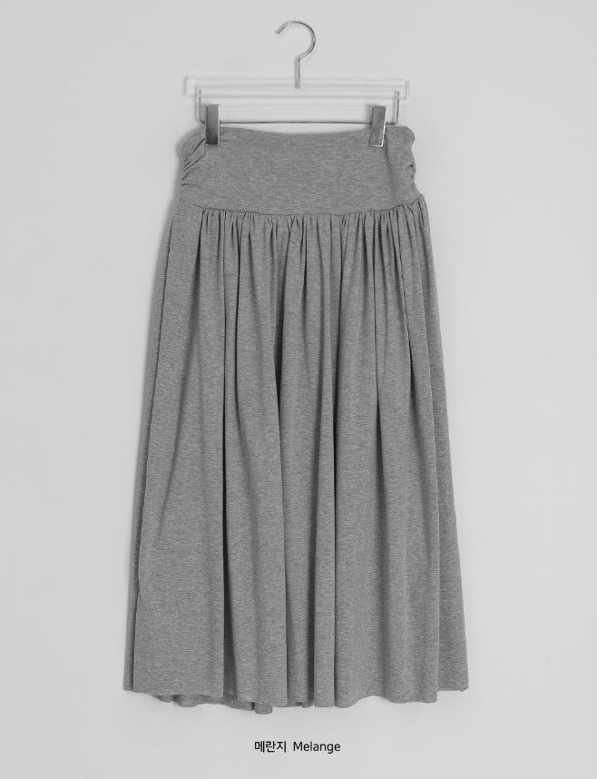 Basta Shirring Banding Long Skirt