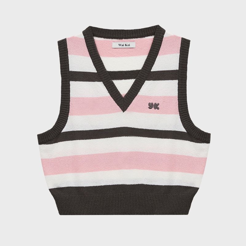 Stripe knit vest