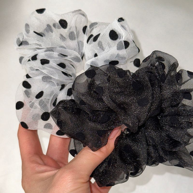 Dot hair scrunchie (2color)