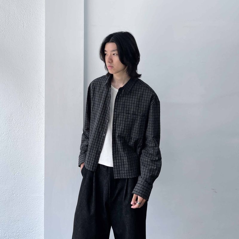 Relaxed Pocketless Check Shirt