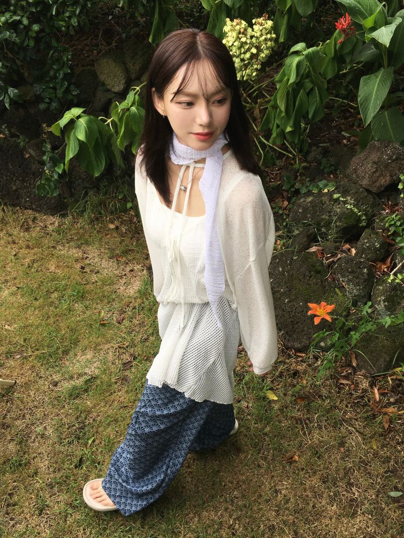 Airy Ribbon Tie Bolero (4c)