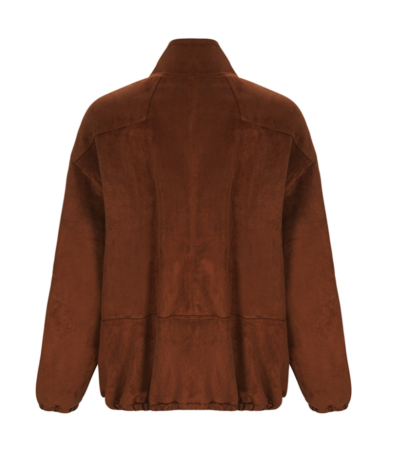 CINNAMON OVER FIT SUEDE JACKET