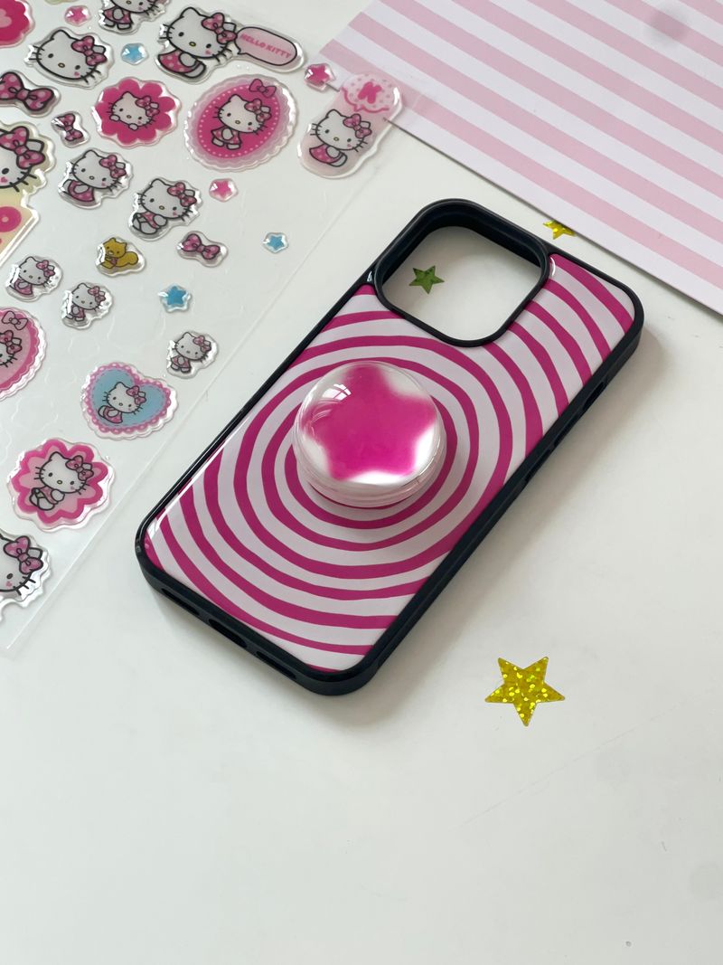 [MADE] bingle epoxy case + blur star tok SET (hot pink)