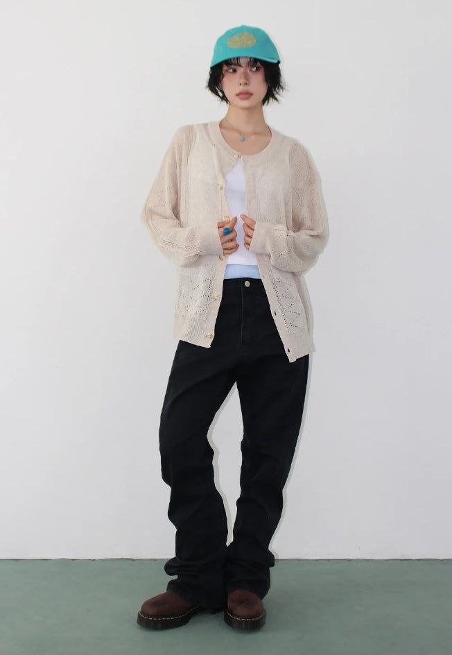 LINEN BLEND CARDIGAN