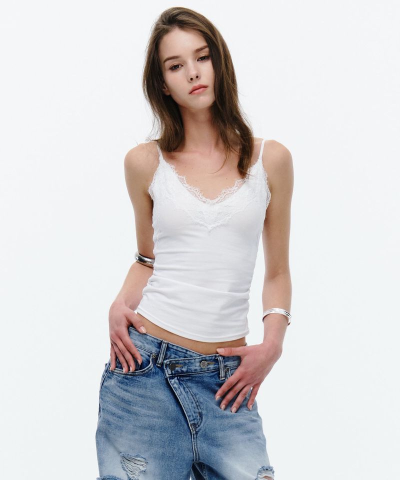 MIDNIGHT MOVE（ミッドナイトムーブ）の「lace sh top (white)（Tops）」