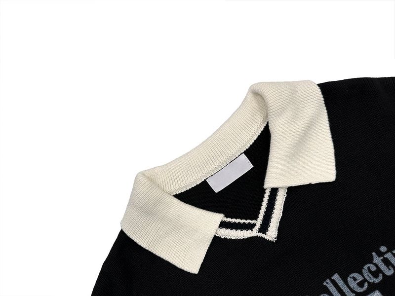 Blif Collar Half Sleeve Knit