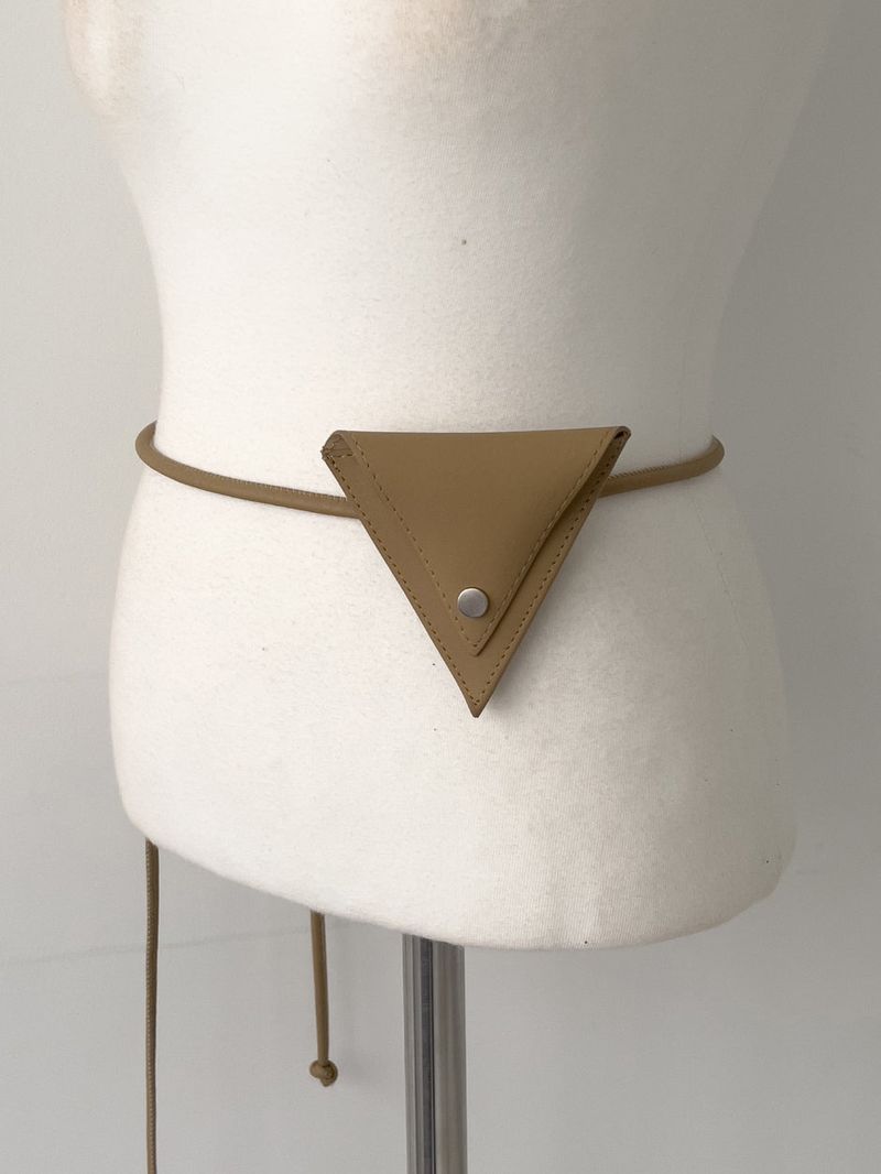 Triangle Leather Strap Belt