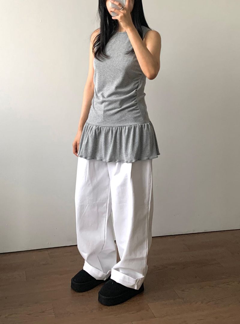 Yudi Sleeveless Frill Mini Dress 3C