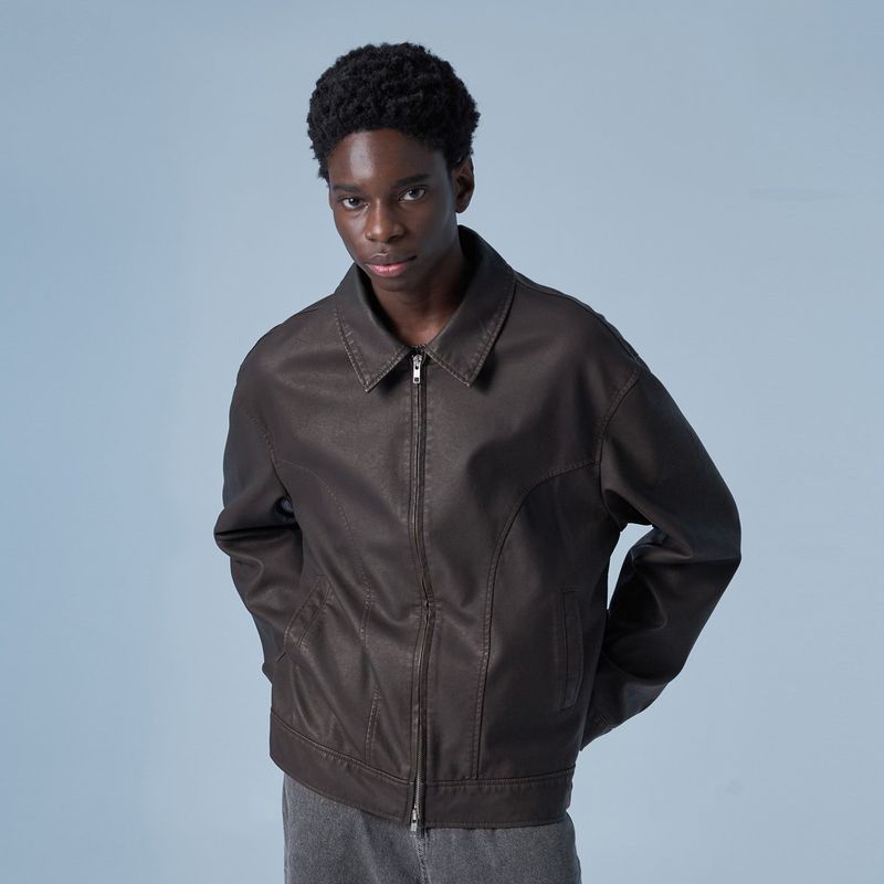SPERONE(スペロネ)の「Overfit Curved Blouson Jacket (Brown)(Jackets/Outerwear)」