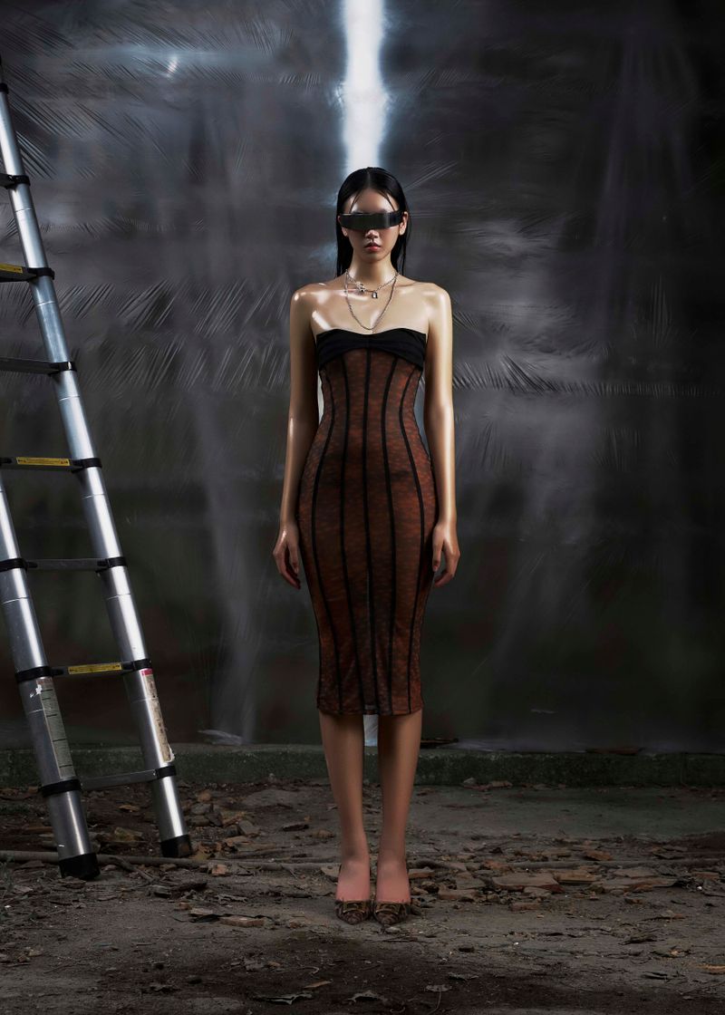 TATICHU（タティチュ）の「NONE Midi Mesh Dress（Dresses）」