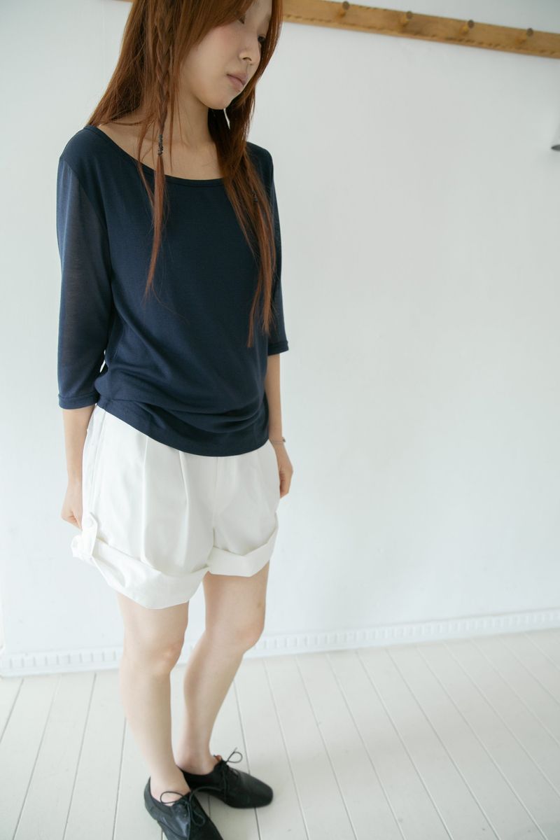 cotton roll-up half pants(3colors)