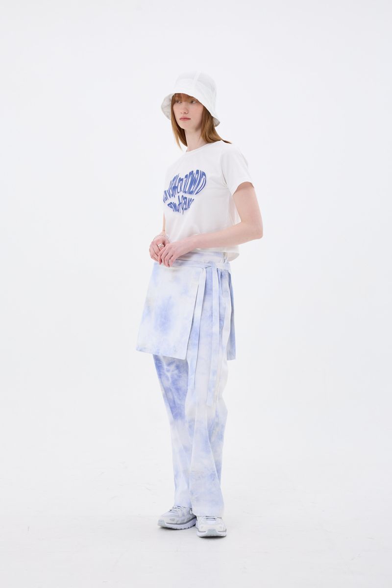 RAINDROP SKIRT PANTS / BLUE