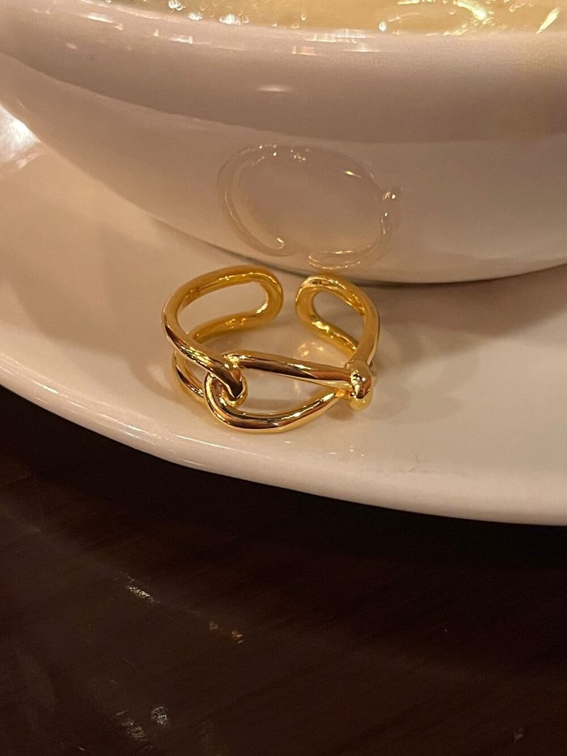 (silver925/18kgold) Cos open ring