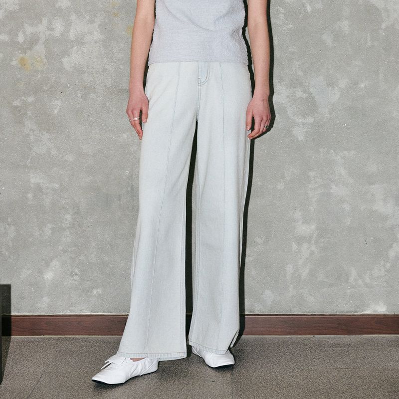CORCA（コルカ）の「Pintuck Wide Denim Pants Grey（Pants）」