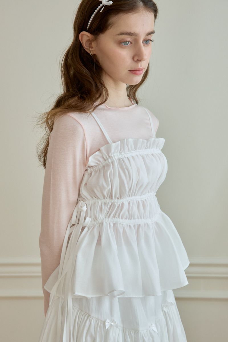 PINK PINEAPPLE（ピンクパイナップル）の「SHEER LINE BUSTIER（Tops）」