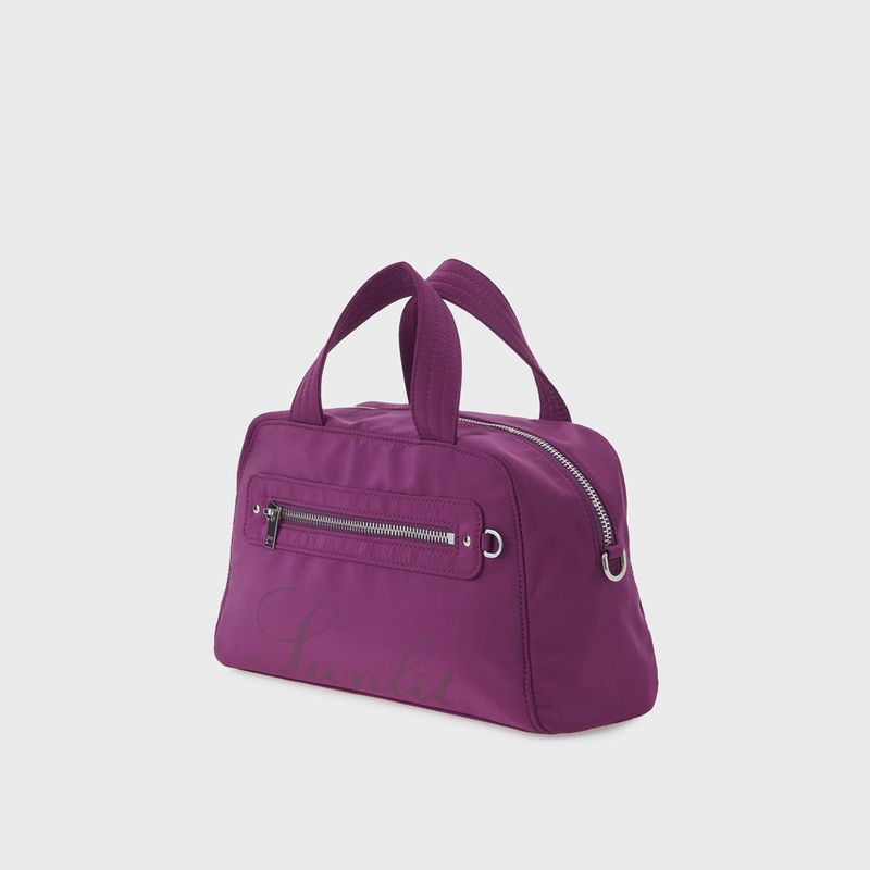 Lettering Cross Tote Bag (Purple)