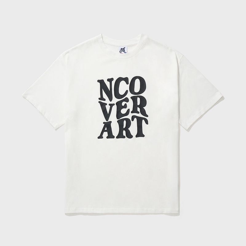 NCOVER（エンカバー）の「ウェーブグラフィックTシャツ-ホワイト（トップス）」