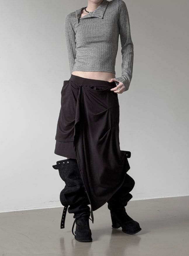 Pinched Drape Skirt