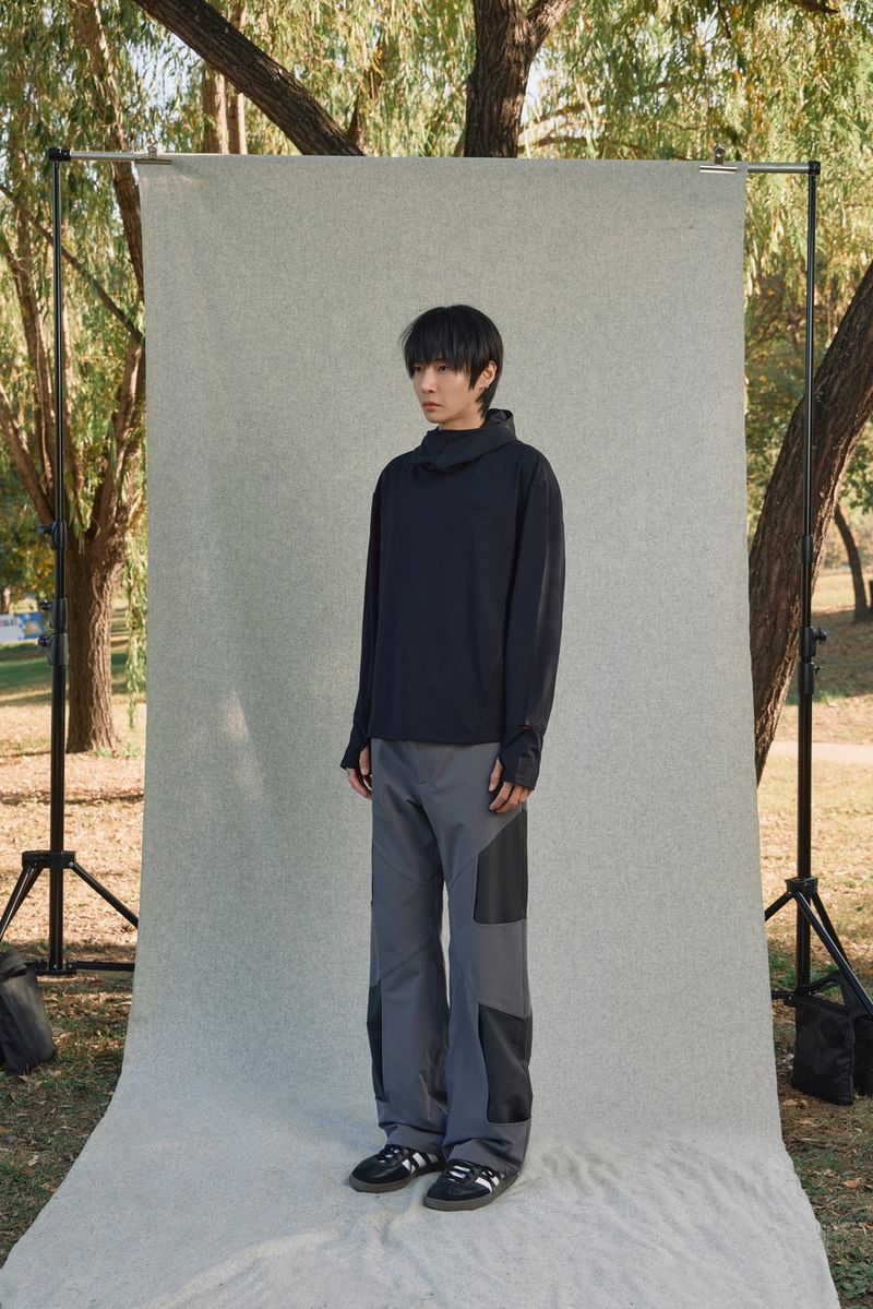 CUT OUT PANTS [GRAY]