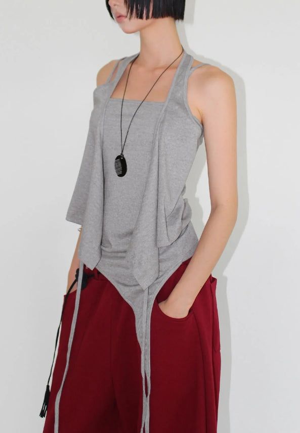 STRIPE CROP HALF SHIRT