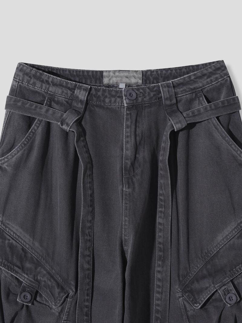 LMN Maison Belted Pintuck Cargo Pants (3 colors)