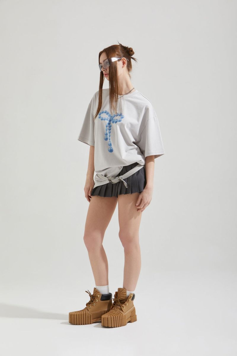 ビーズリボンTシャツ