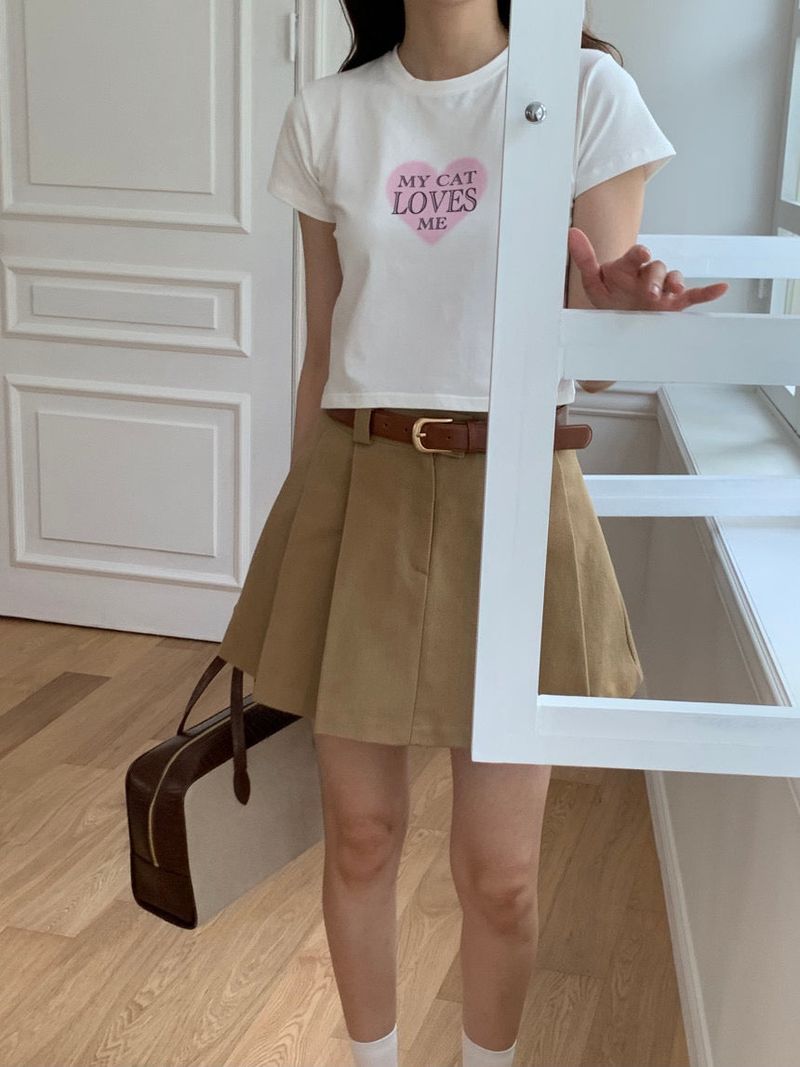 LOVE ME CROP T-SHIRT WHITE