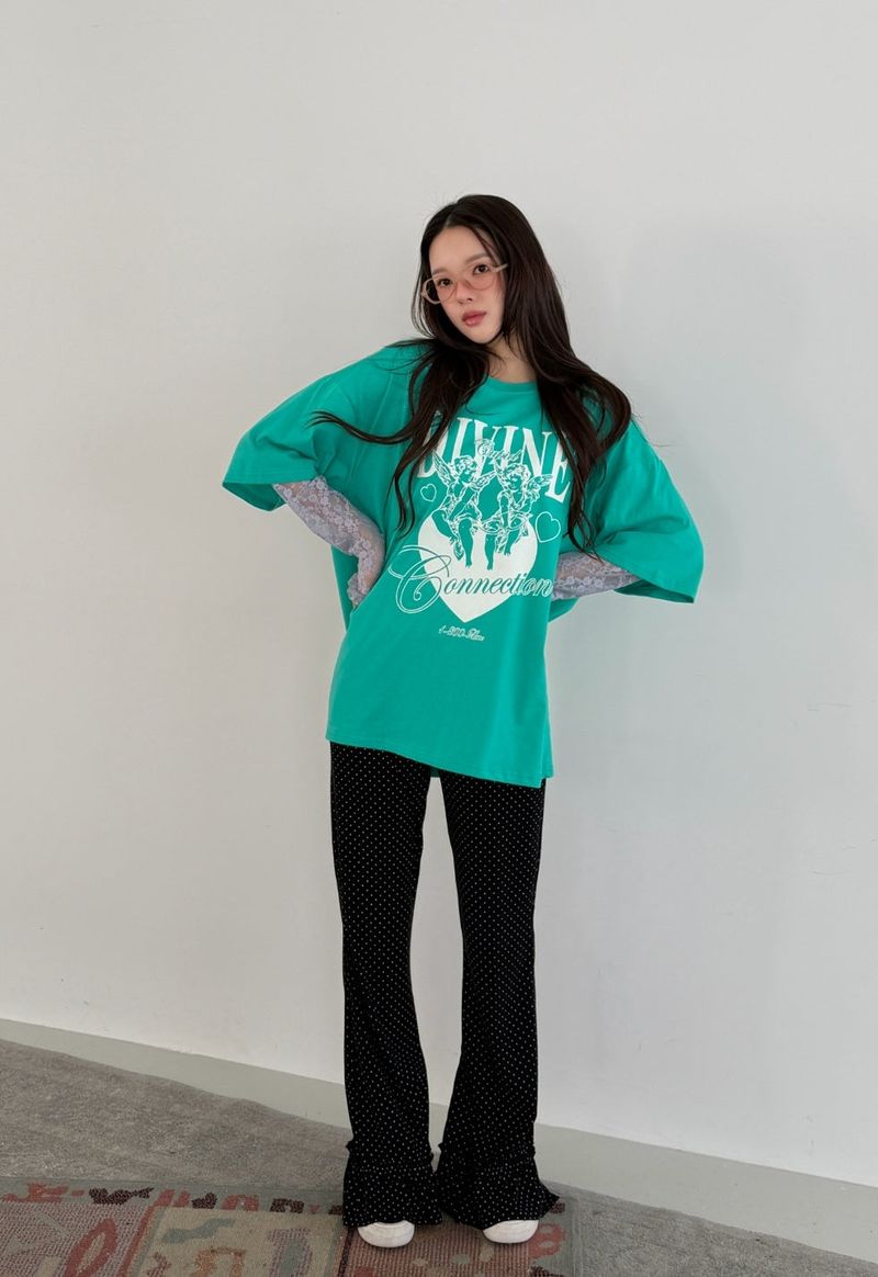 ANGEL Lace Layered T-shirt