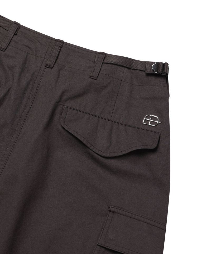 DIAGONAL CARGO PANTS_BROWN