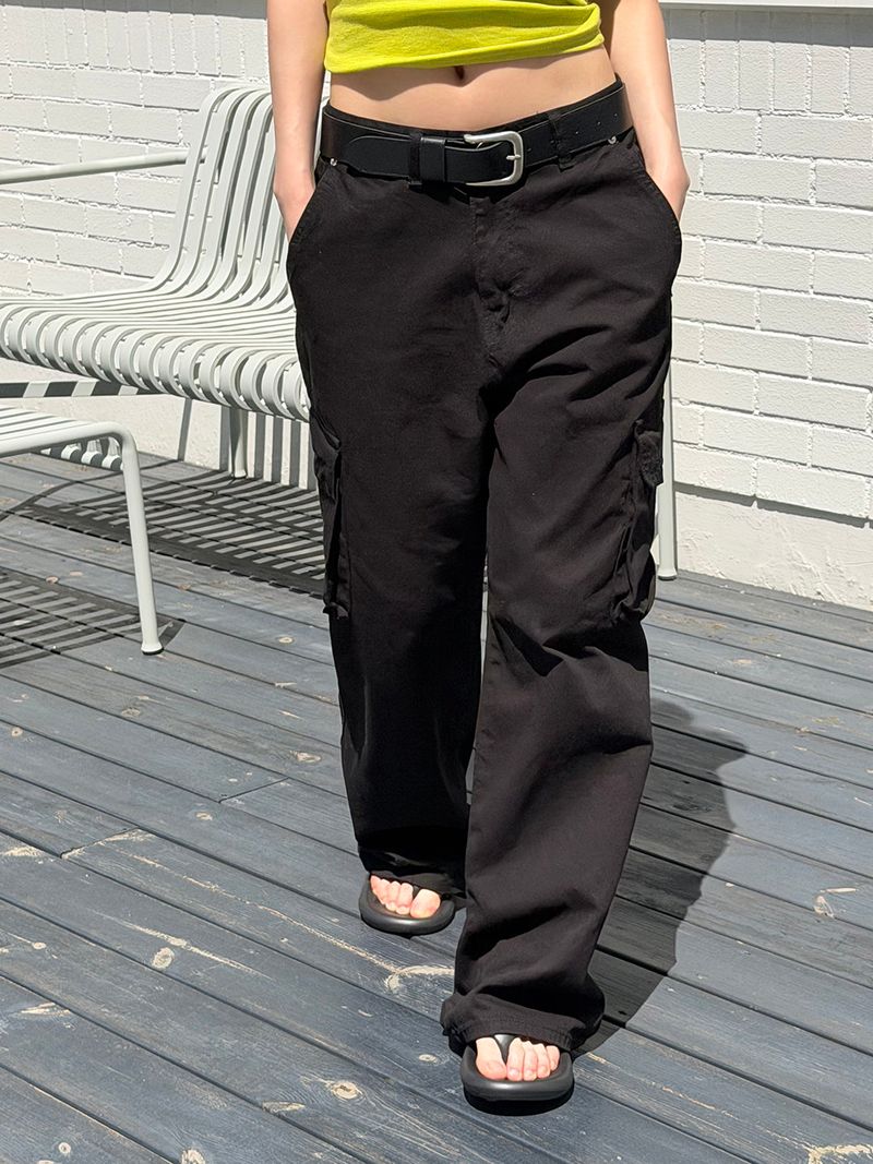 [Unisex] Solid cotton cargo pants(2color)