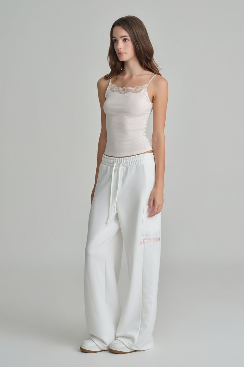 NYC sweatpants, Ivory