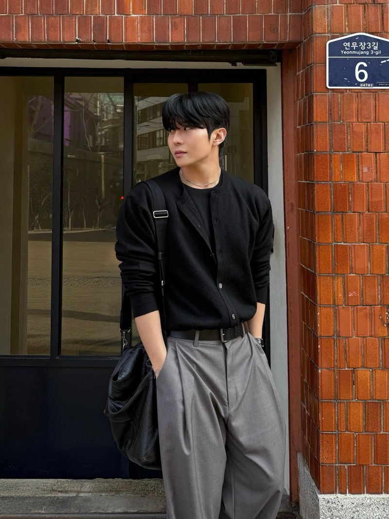 Doom knit layered cardigan