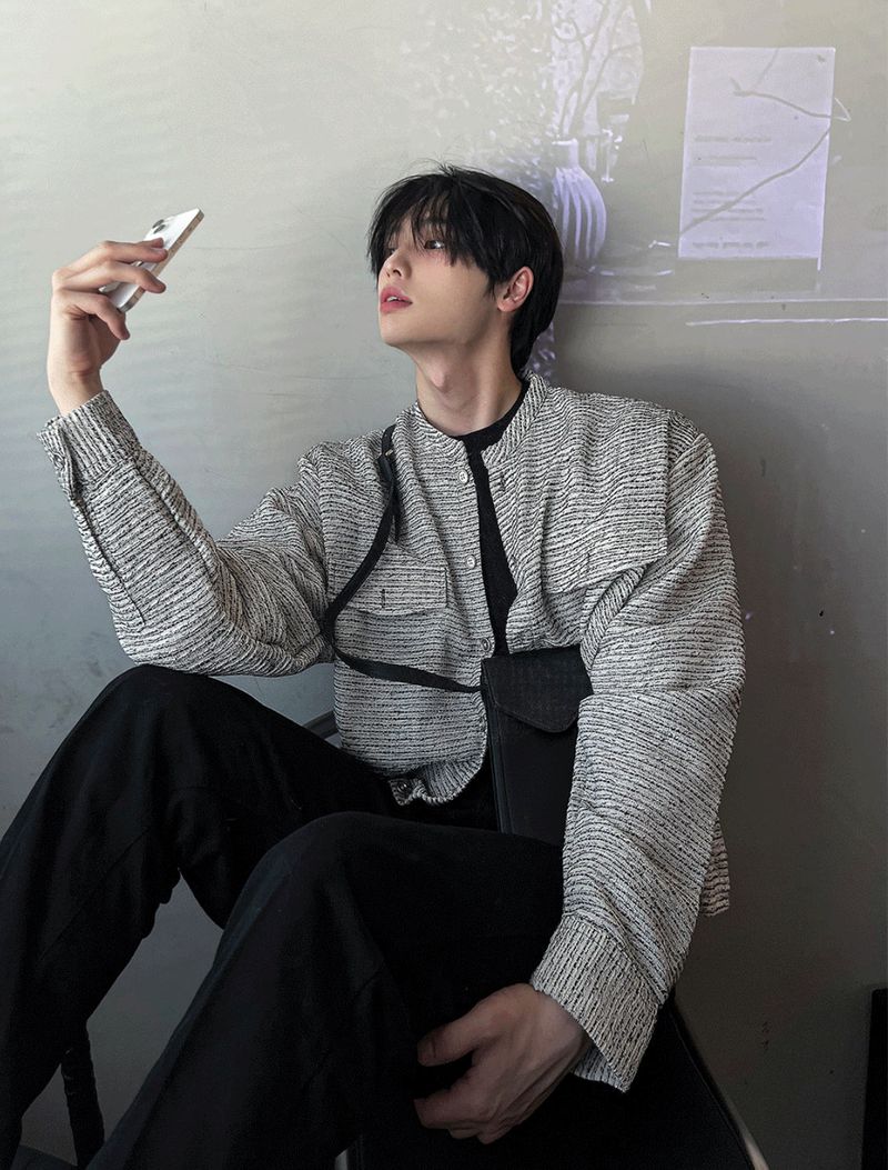 COSYHARU（コシハル）の「Tweed Crop Shirt Jacket（Jackets/Outerwear）」