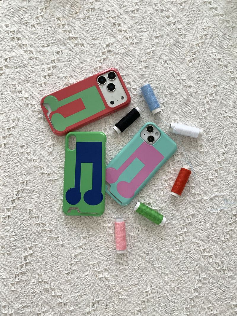 [card case] pinkmusicnote