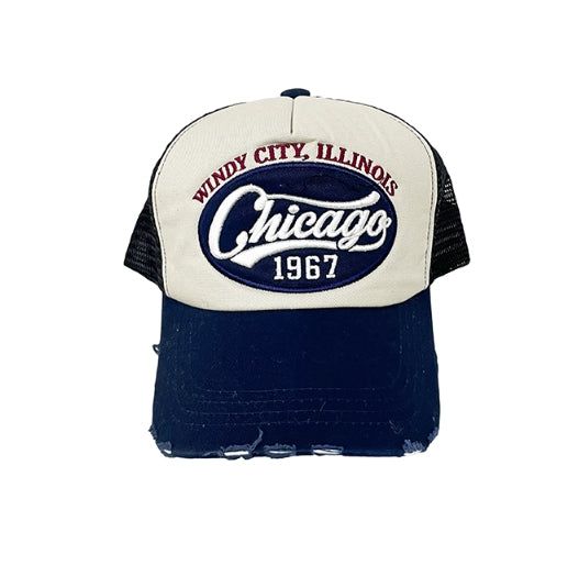 Chicago Damage Mesh Ball Cap