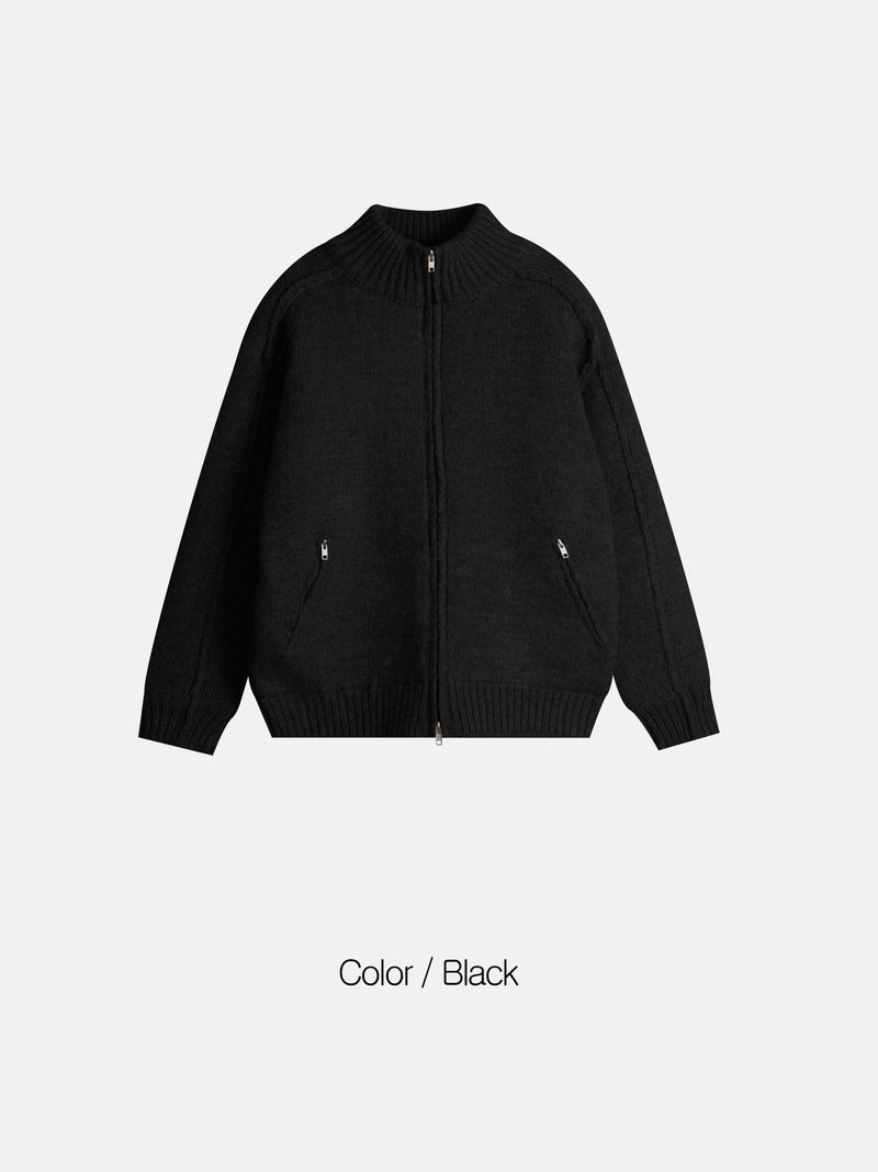 Knit Padded Zip-Up Ver2 6COLOR