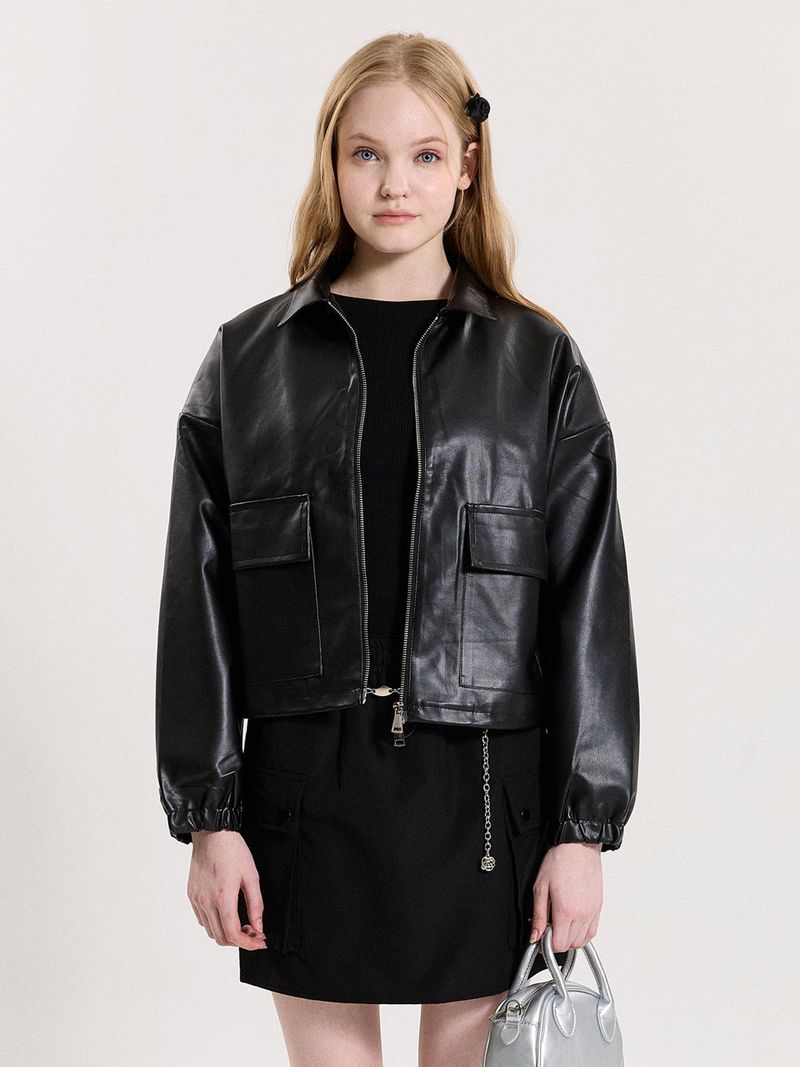 PINK PINEAPPLE（ピンクパイナップル）の「POCKET LEATHER JK（Jackets/Outerwear）」