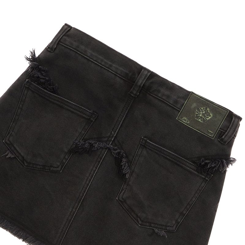 [ULKIN] Starry Micro Denim Skorts_Black