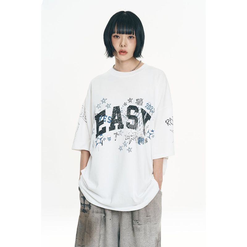 Doodle Pigment Short Sleeve - White