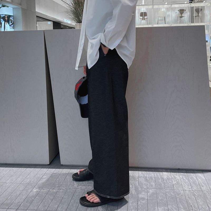 Oh Stitch Denim Slacks (2color)
