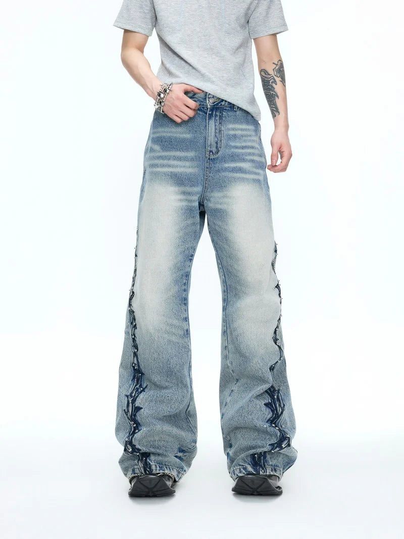 Argue Cultureの「Embroidered Studded Jeans(Pants)」