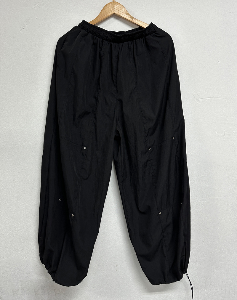 BALLOON SNAP POINT NYLON PANTS💚🩶🖤