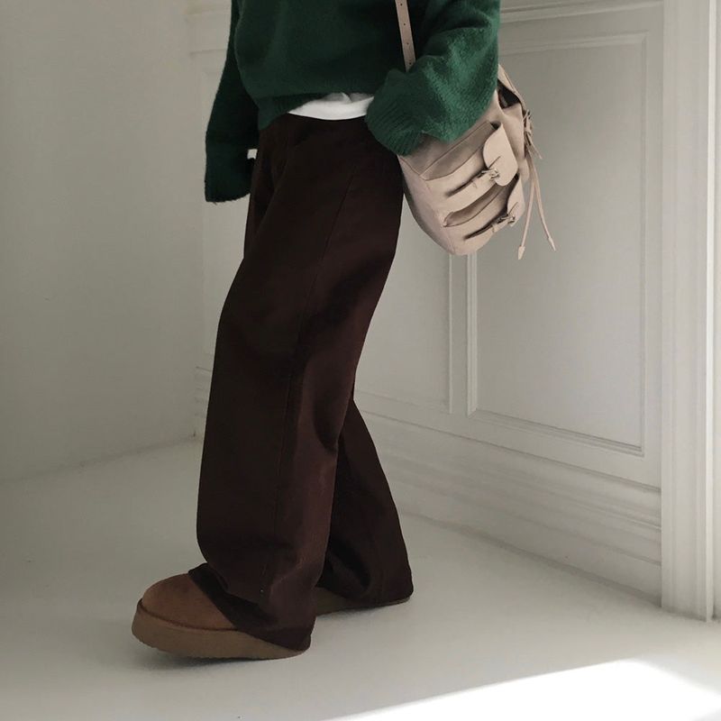 【BELLIDE MADE】裏毛起毛オールデイベーシックコットンワイドパンツ
