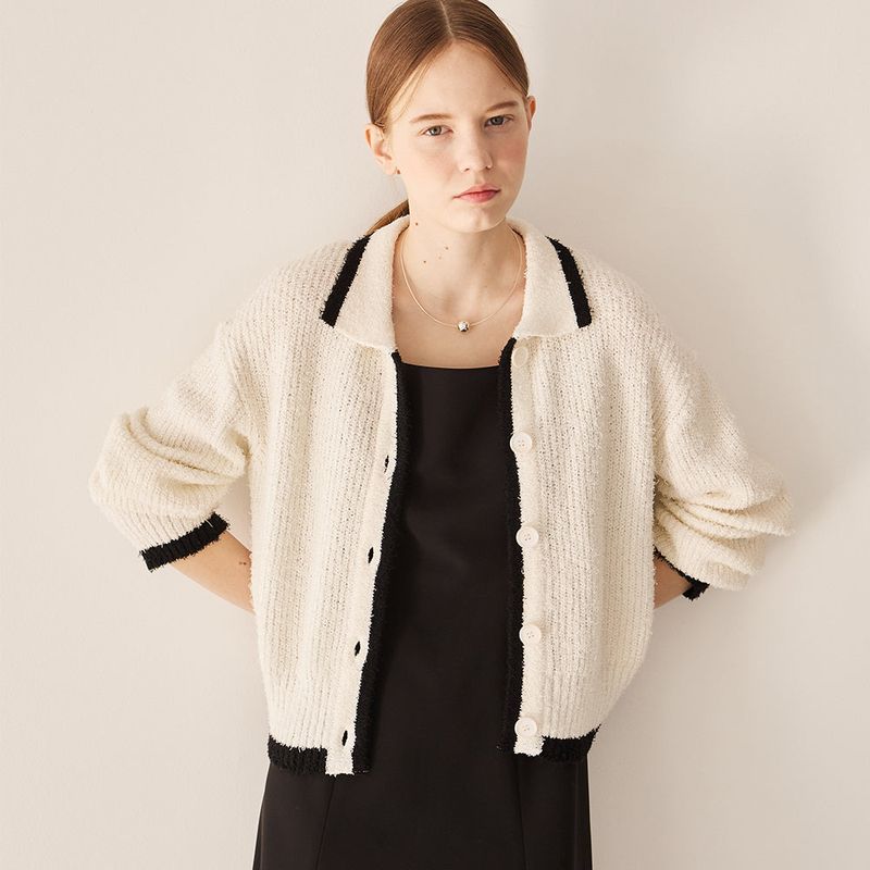 B SLASH B（ビースラッシュビー）の「Classic crumble cardigan_ivory（）」