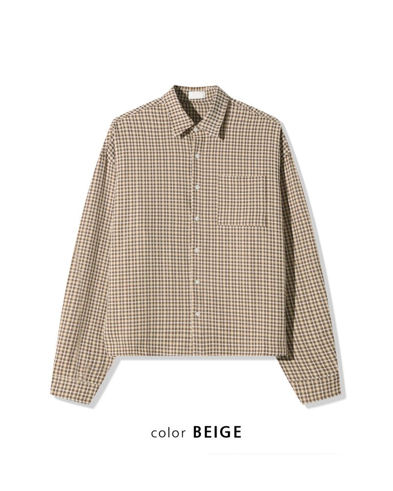 N Semi Crop Check Shirt