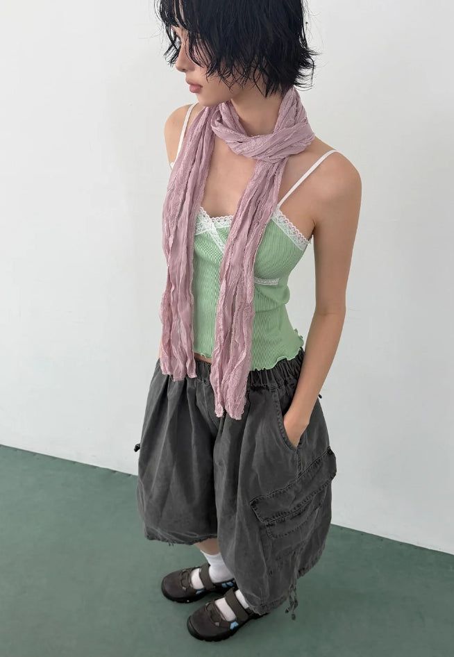 CRINKLE SKINNY SCARF
